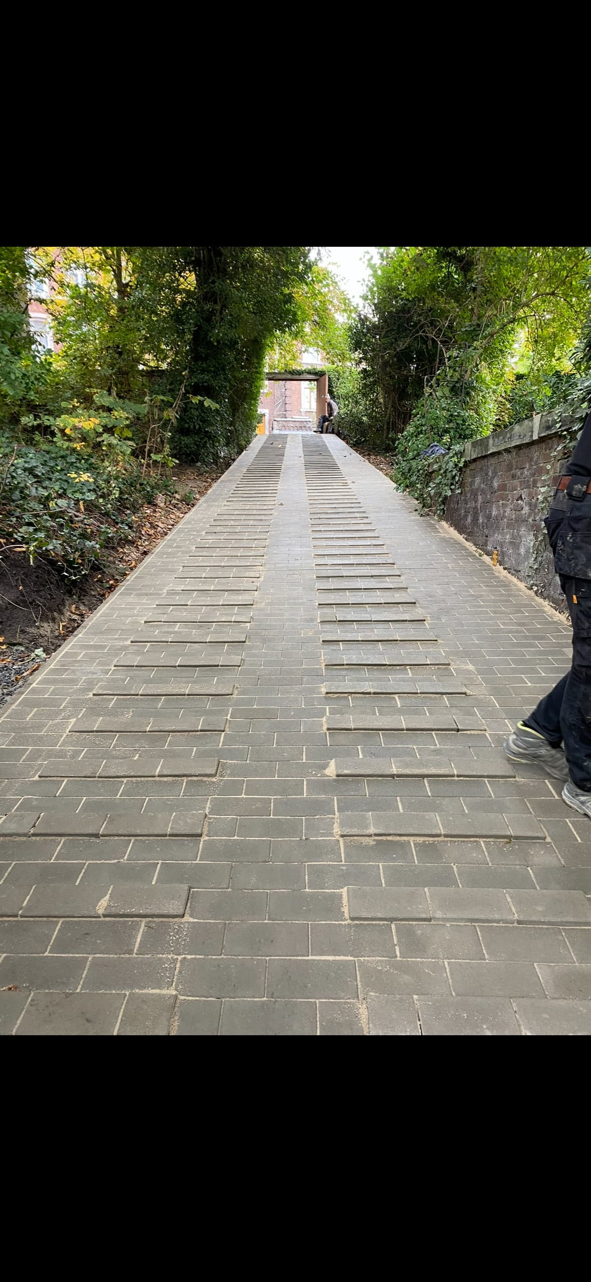 Allée pavée vue rapprochée