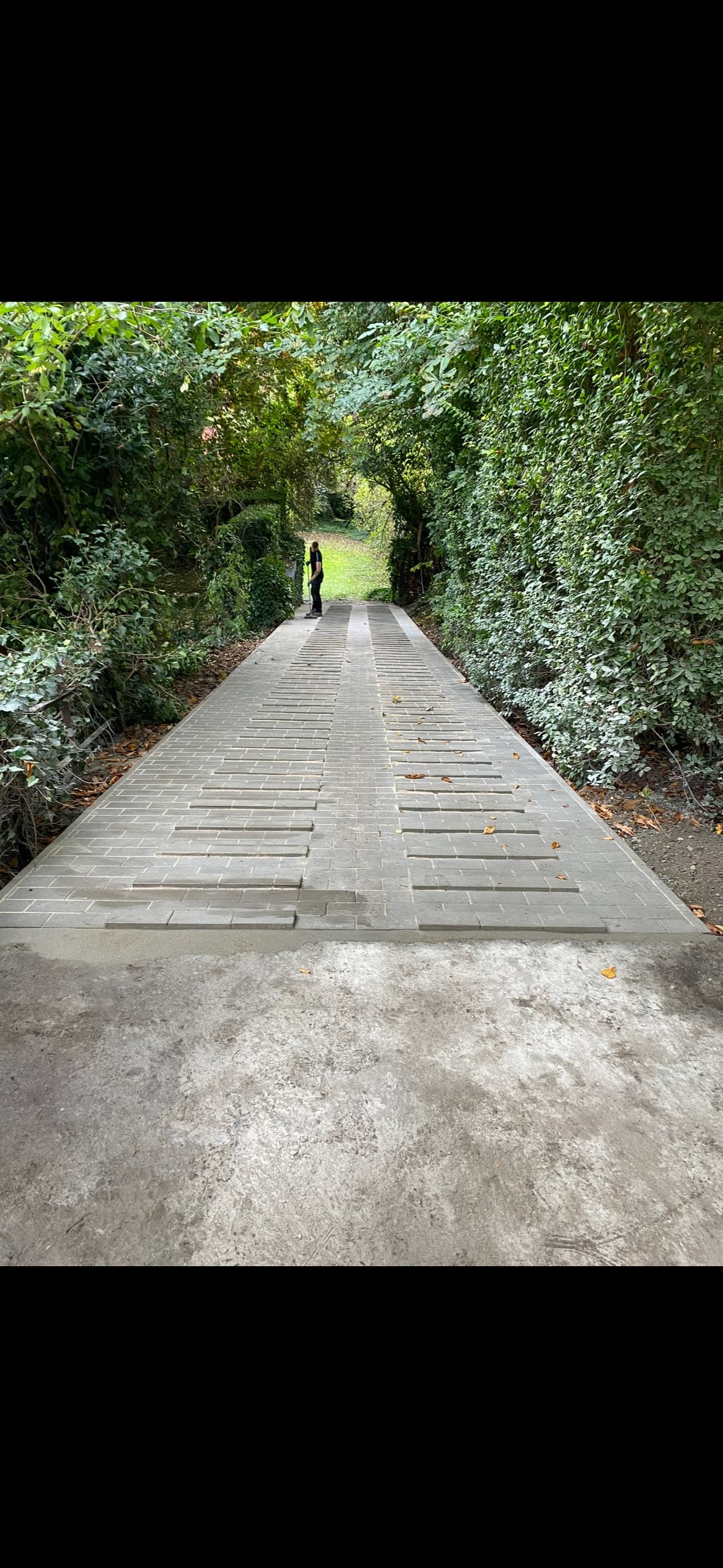 Allée finie détail pavage