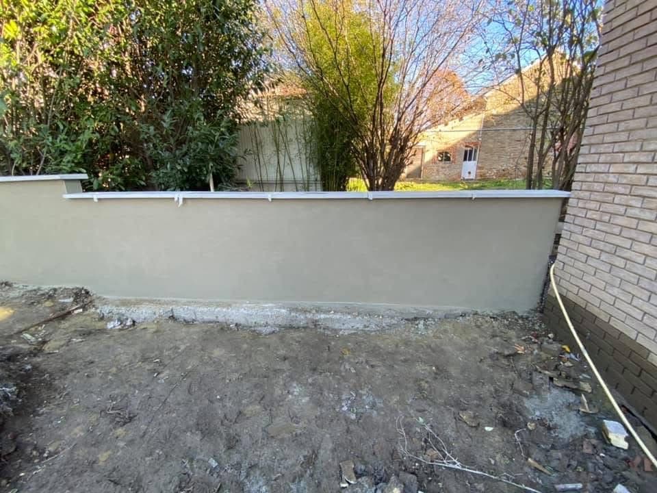 Mur crépi fini